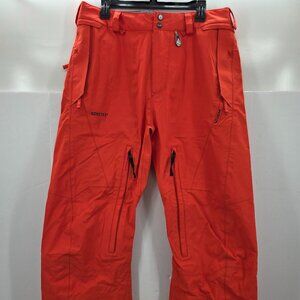 Volcom Baldface Guide Gore-Tex Snowboard Pants Medium Orange Ski Vents Outdoor